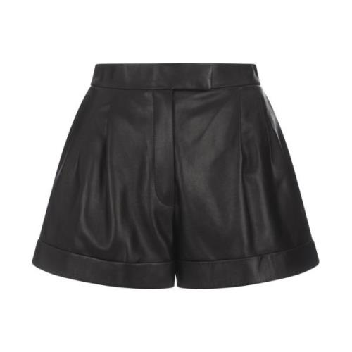 Sort Skinn High-Waisted Shorts