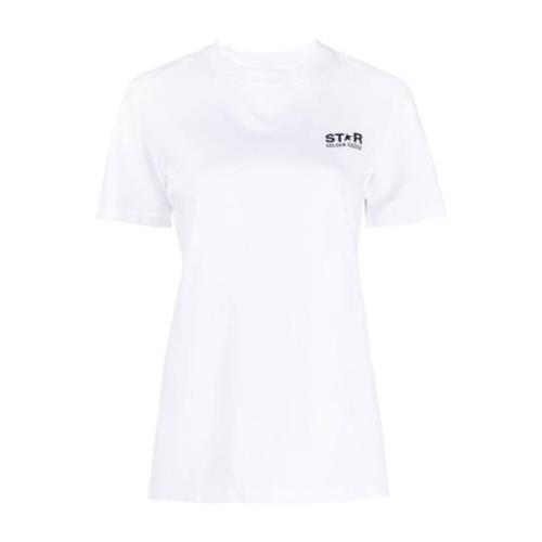 Hvit Logo Print T-skjorte