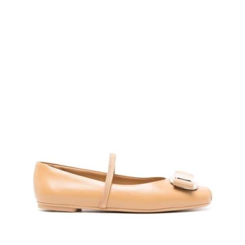 Beige Ballerina Sko for Kvinner