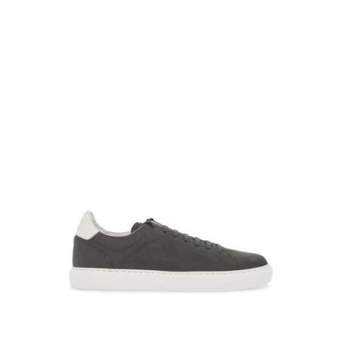 Nubuck Sneakers med Logo Patch