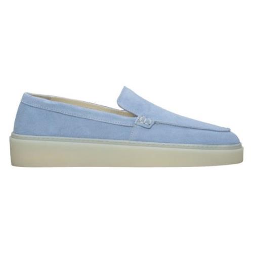 Blå Velour Loafers for Kvinner