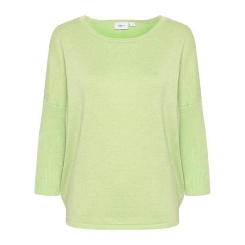 R-Neck Pullover Strik Seedling Melange