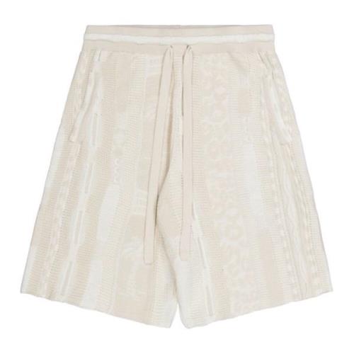 Multifarget Jacquard Bomull Bermuda Shorts