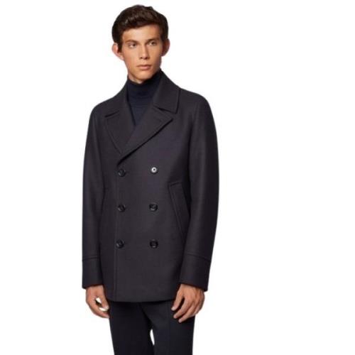 Marineblå Dunes Ull Peacoat Blazer