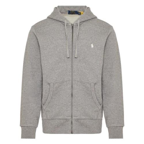 Bomull Zip Hoodie med Brodert Logo