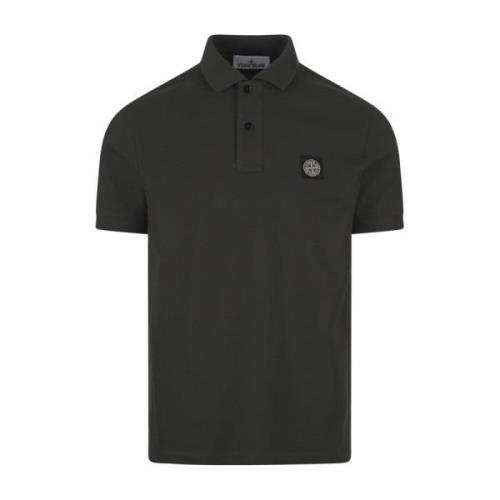 Grå Polo Skjorte Slim Fit