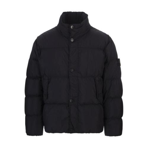 Blå Lettvekts Nylon Blouson Jakke