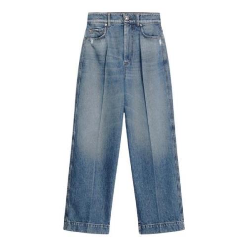 Blå Høytlivs Korte Jeans