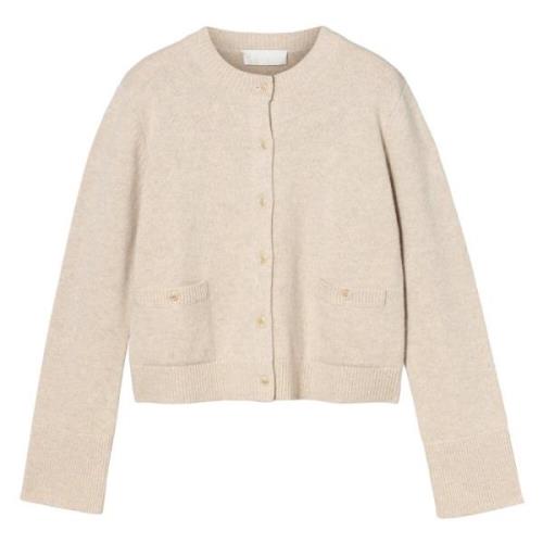 Strukturert Ull Cardigan - Barley