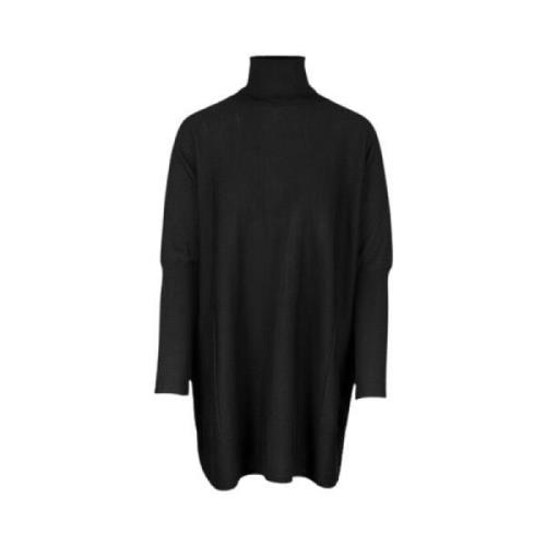 Sort Merino Turtleneck Genser