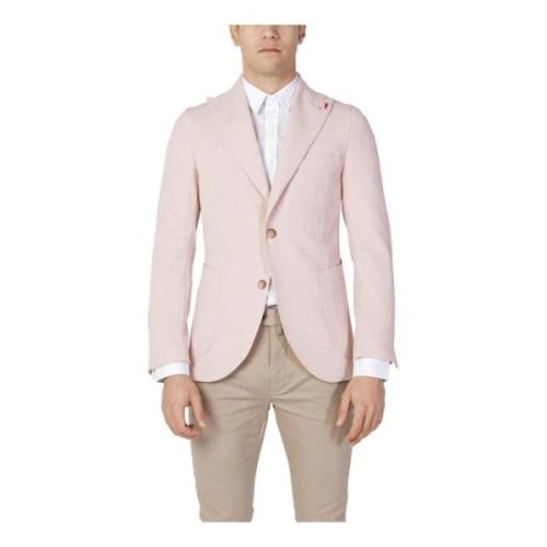 Rosa Blazer Knappelukking Revers