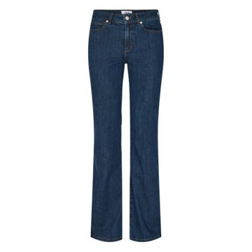 Mørkeblå Skinny Flare Denim Jeans