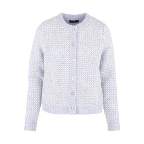 Blå Bouclé Cardigan