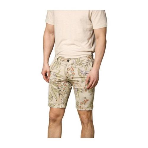 Slim Fit Blomster Bermuda Shorts