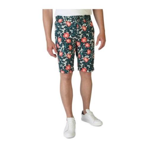 Blomstertrykk Menns Bomullsshorts