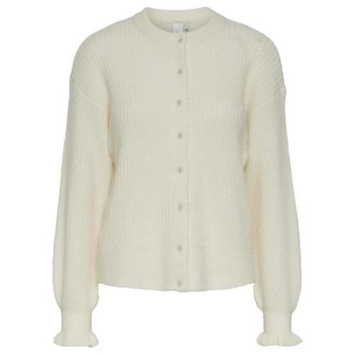 Beige Strikket Cardigan Jakke