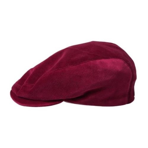 Maroon Velvet Newsboy Cap