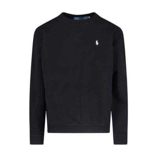 Sort Logo Crewneck Genser