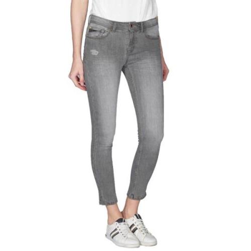 Denim Jeggings med Distressed Front