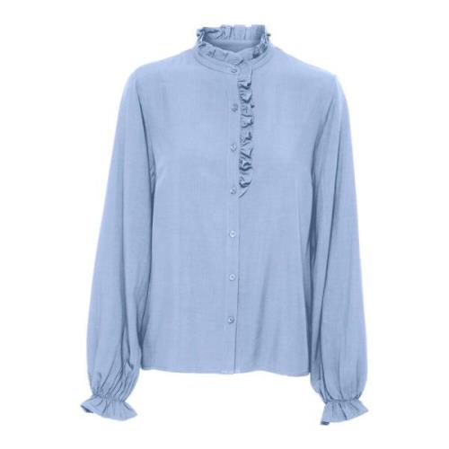 Rain Washed Puff Sleeve Bluse