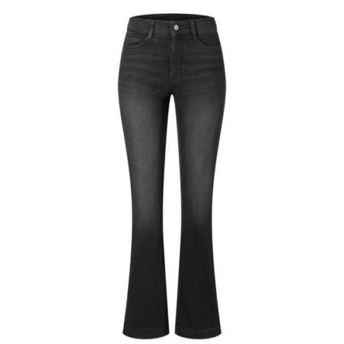 Svart Vasket Bootcut Jeans