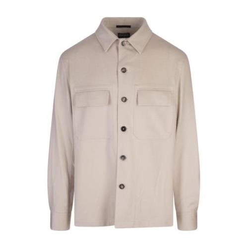 Hvit Alba Cashmere Overshirt