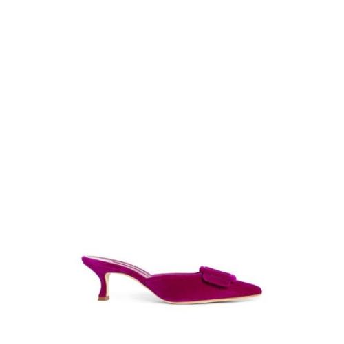 Rosa Velvet Kitten Heel Sko