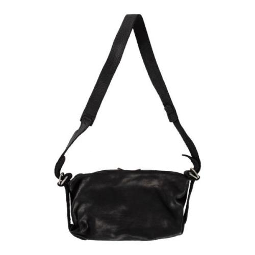 Svart Skinn Crossbody-veske