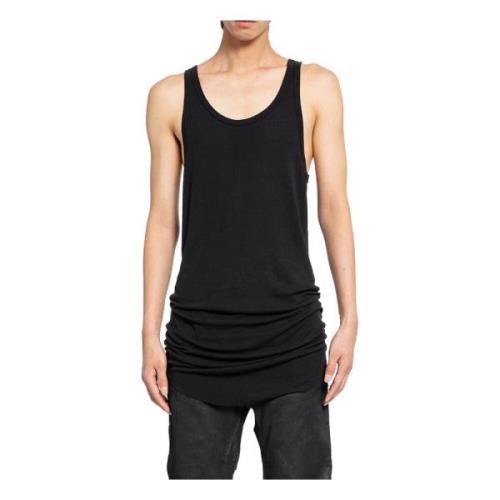 Svart Scoop Neck Tank Top