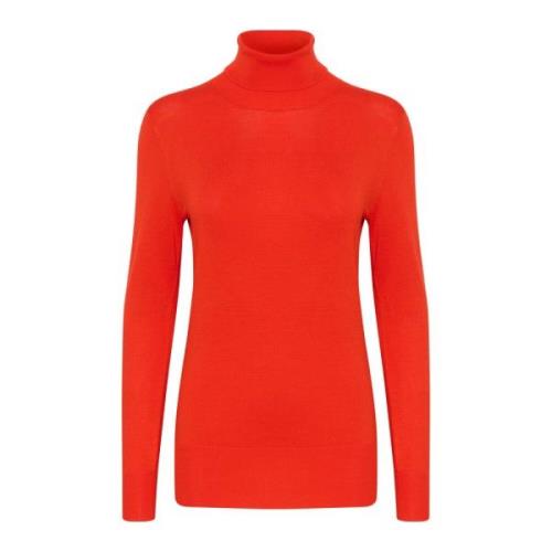 Rullekrage Strik Fiery Red