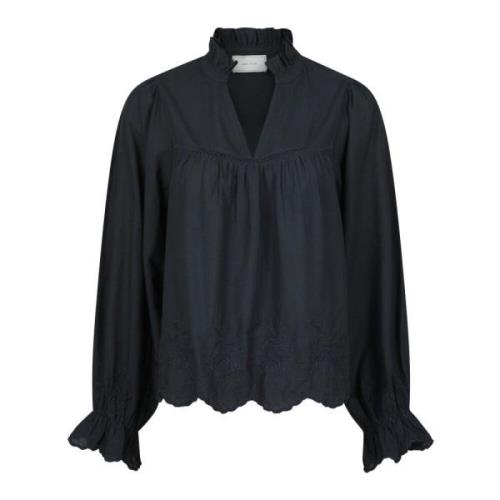 Brodert Navy Bluse