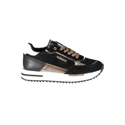 Monokrome Sneakers med Kontrastfulle Accenter