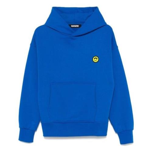 Blå Hoodie med Smile Detalj