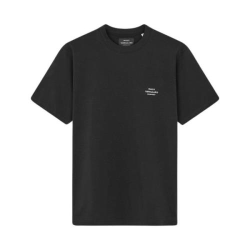 Svart Bomull Jersey Logo Tee