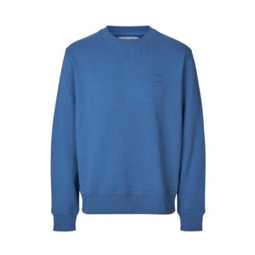 Mørkeblå Joel Crew Neck Genser