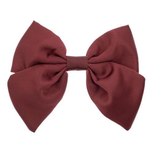 Satin BOW Hårklipp Maroon