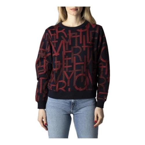 Rød Print Sweatshirt Høst/Vinter Kvinner