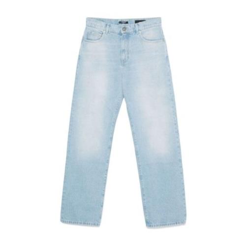 Denim Straight Leg Trousers