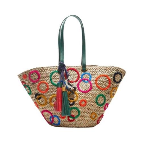 Multifarget Sirkler Straw Tote Bag