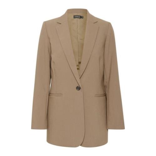 Elegant Blazer Jakke Valnøtt