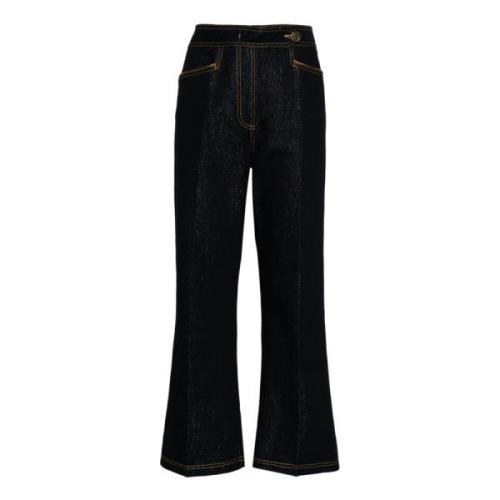 Blå Cropped Pegaso Jeans