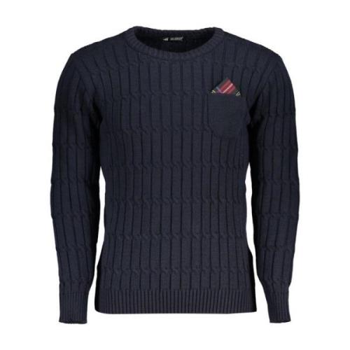 Twisted Crew Neck Sweater Blå