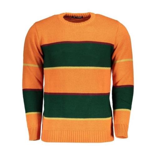 Oransje Crew Neck Langermet Genser