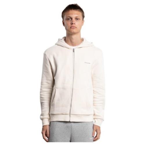 Ecru Regular Zip Hoodie Sweater