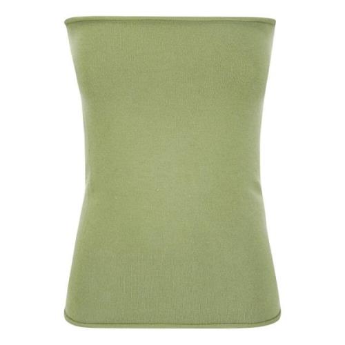 Grønn Cashmere Bustier Topp