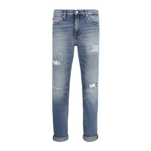 Blå Denim Jeans Premium Italiensk Stil