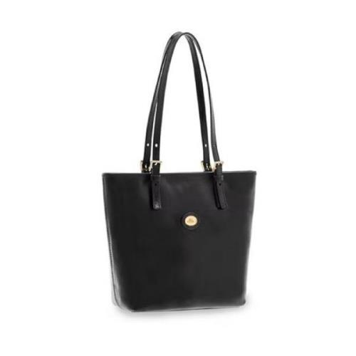 Svart Skinn Shopper Bag