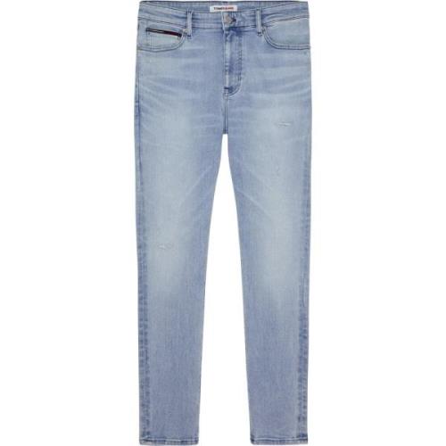 Stilige Blå Denim Jeans for Menn