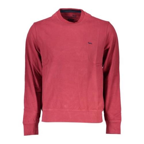 Rød Langermet Brodert Logo Sweatshirt