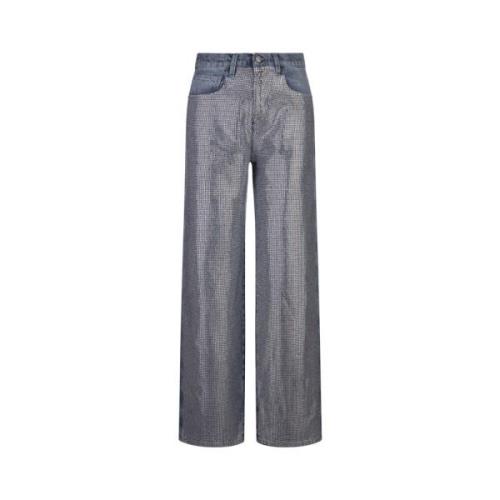 Blå Flare-fit Denim Bukser